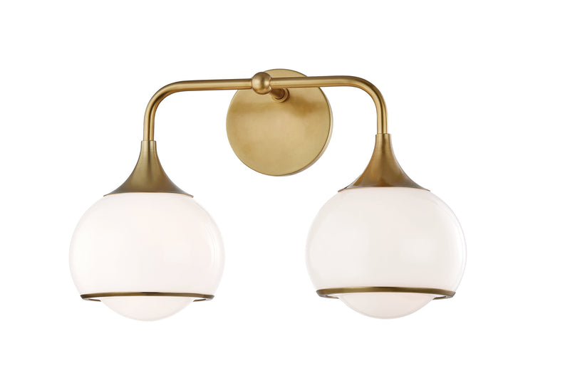 Lighting - Bath And Vanity Reese 2 Light Bath and Vanity // Aged Brass 