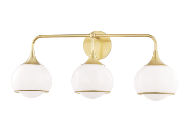 Lighting - Bath And Vanity Reese 3 Light Bath and Vanity // Aged Brass 