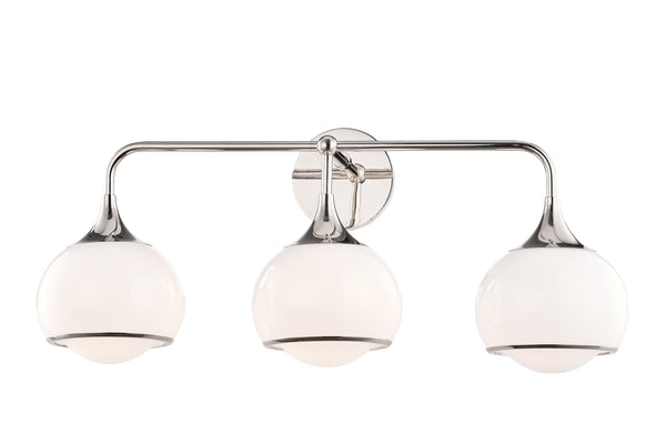 Lighting - Bath And Vanity Reese 3 Light Bath and Vanity // Polished Nickel 