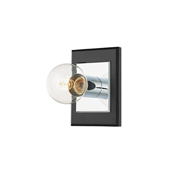 Lighting - Bath And Vanity Runyan 1 Light Bath Bracket // Polished Chrome & Soft Black 