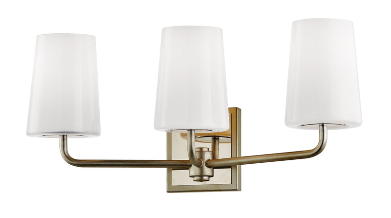 Lighting - Bath And Vanity Simone 3 Light Vanity // Silver Leaf Polished Nickel 