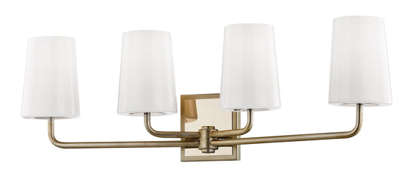 Lighting - Bath And Vanity Simone 4 Light Vanity // Silver Leaf Polished Nickel 