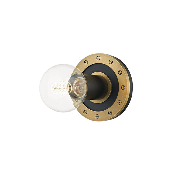 Lighting - Bath And Vanity Teo 1 Light Bath Bracket // Patina Brass & Soft Black 