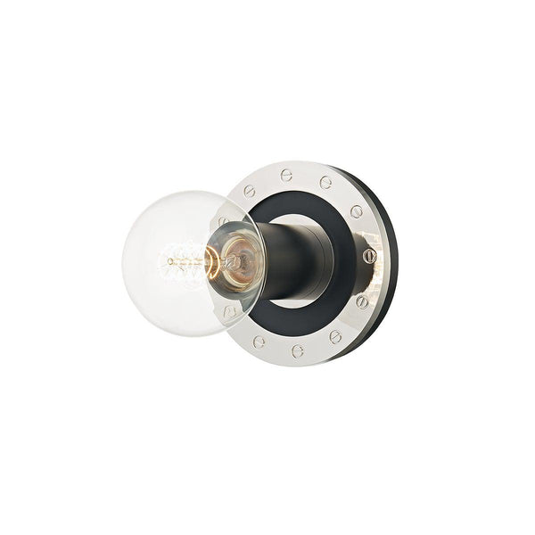 Lighting - Bath And Vanity Teo 1 Light Bath Bracket // Polished Nickel & Soft Black 