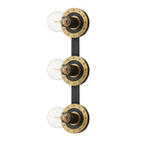 Lighting - Bath And Vanity Teo 3 Light Bath Bracket // Patina Brass & Soft Black 