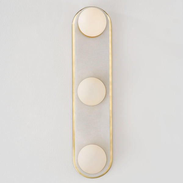 Lighting - Bath and Vanity Zora 3 Light Bath Sconce // Aged Brass 