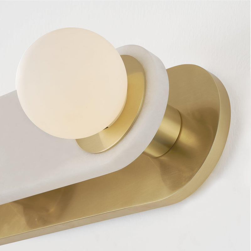 Lighting - Bath and Vanity Zora 3 Light Bath Sconce // Aged Brass 