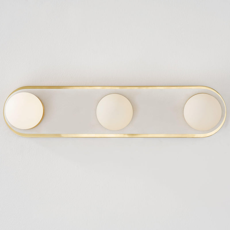 Lighting - Bath and Vanity Zora 3 Light Bath Sconce // Aged Brass 