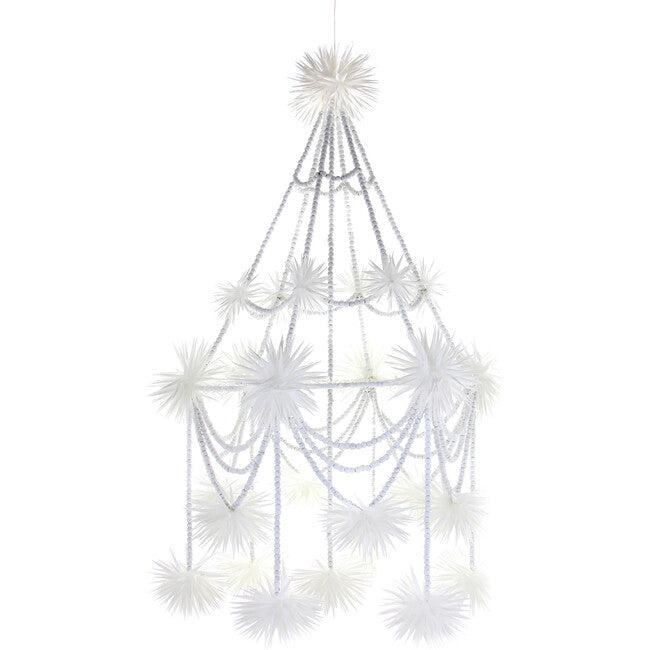 Lighting Beaded Pajaki Chandelier in White 