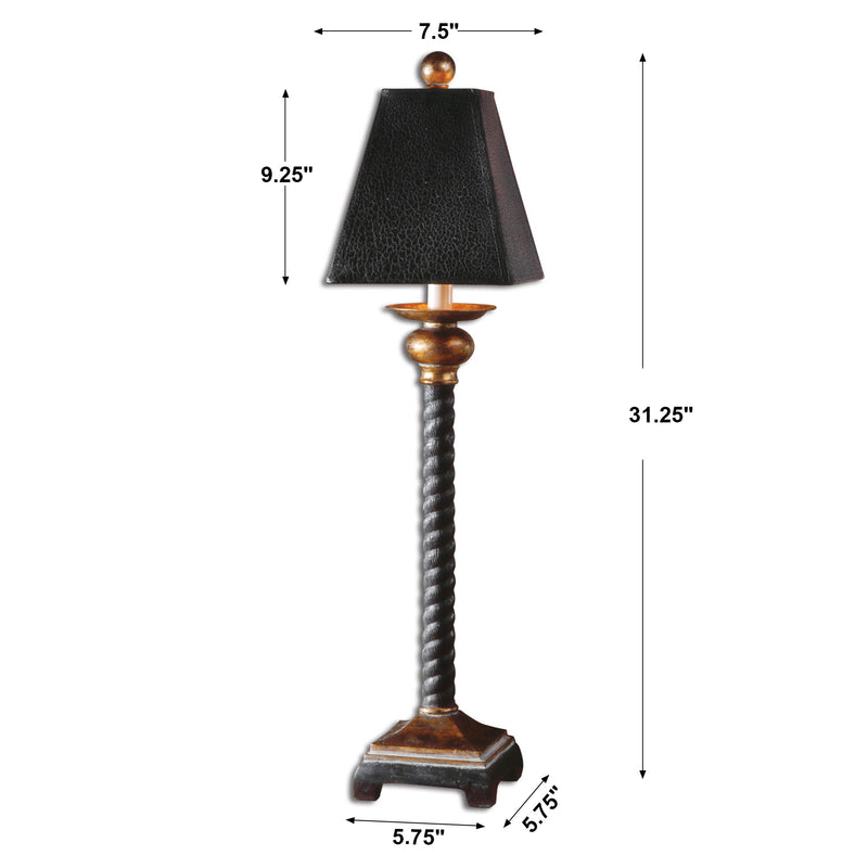 Lighting Bellcord Black Buffet Lamp 