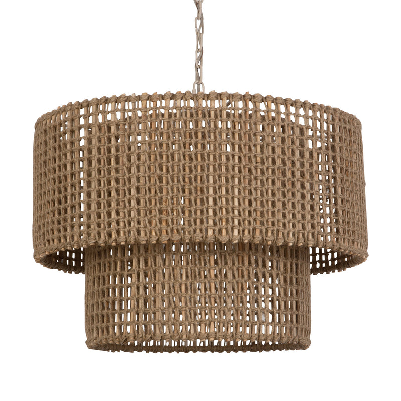 Lighting Biswas Woven Jute 1 Light Pendant 