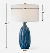 Lighting Bixby Blue Table Lamp 