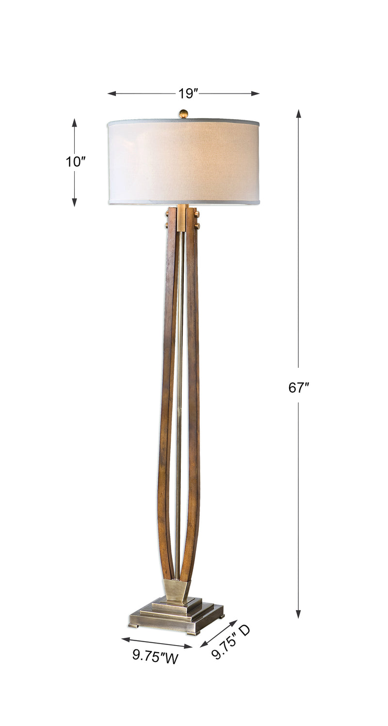Lighting Boydton Burnished Wood Floor Lamp 