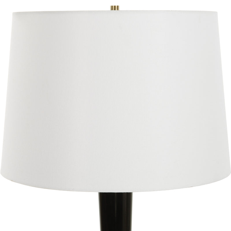 Lighting Brielle Polished Black Table Lamp 