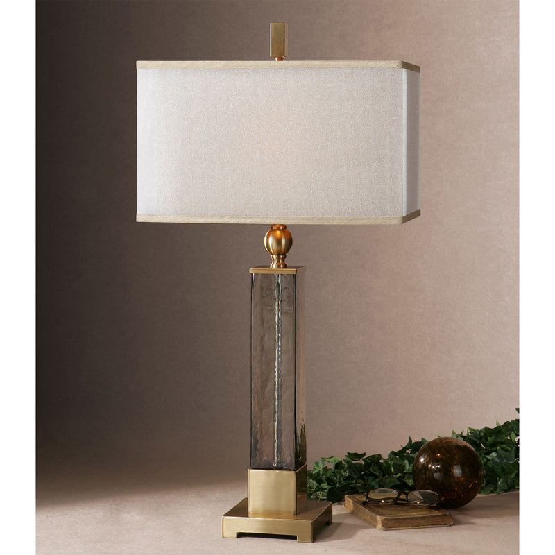 Lighting Caecilia Amber Glass Table Lamp 