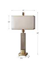 Lighting Caecilia Amber Glass Table Lamp 