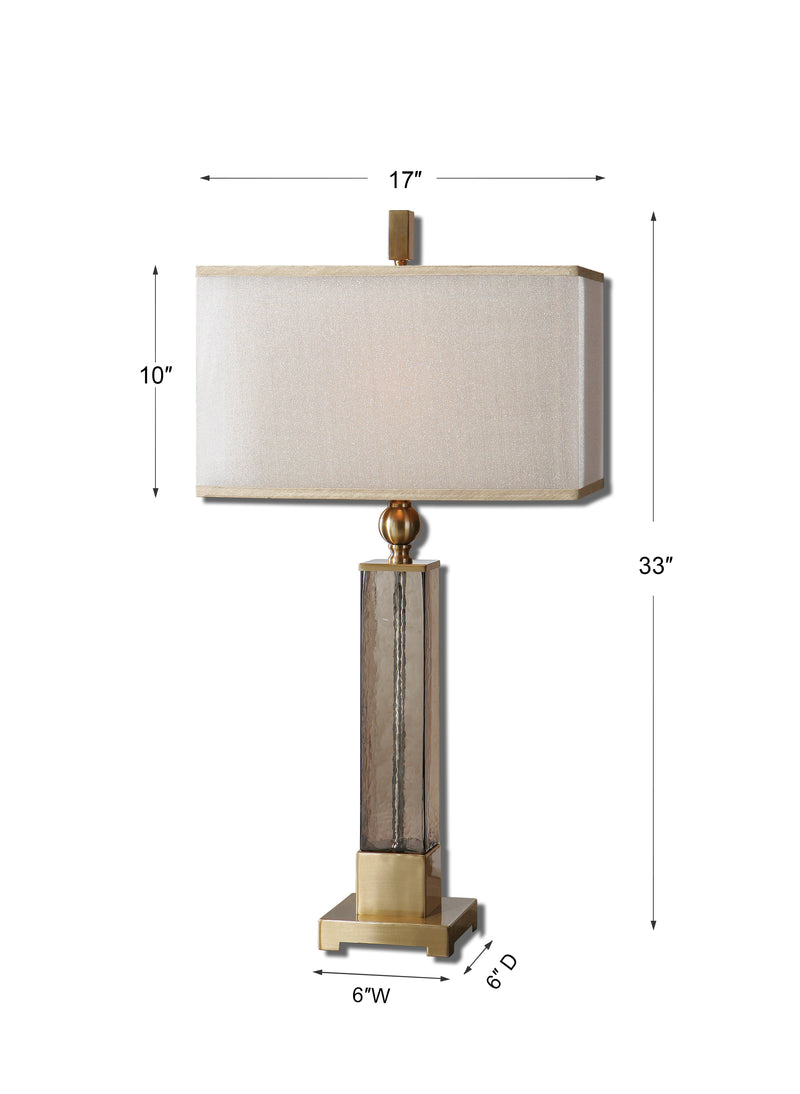Lighting Caecilia Amber Glass Table Lamp 