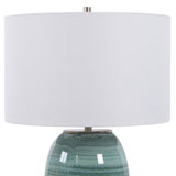 Lighting Caicos Teal Table Lamp 