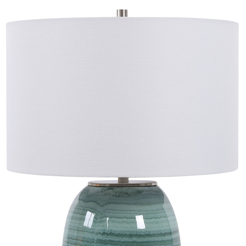 Lighting Caicos Teal Table Lamp 