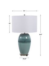 Lighting Caicos Teal Table Lamp 