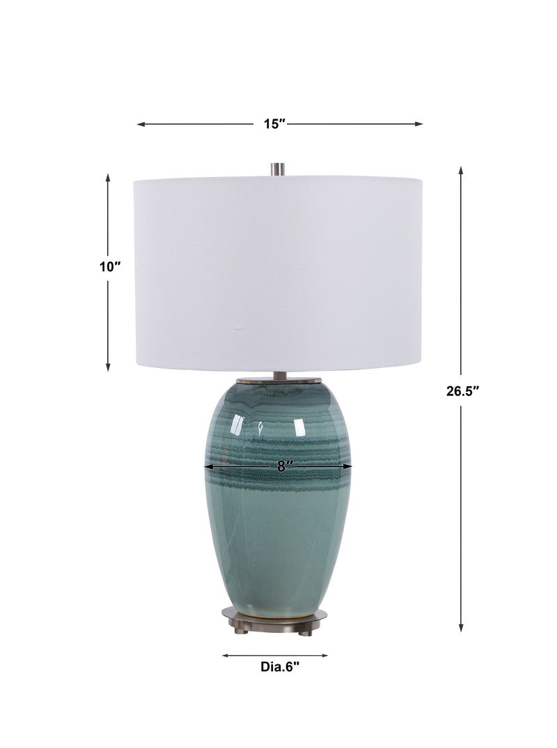 Lighting Caicos Teal Table Lamp 