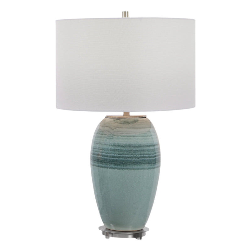 Lighting Caicos Teal Table Lamp 