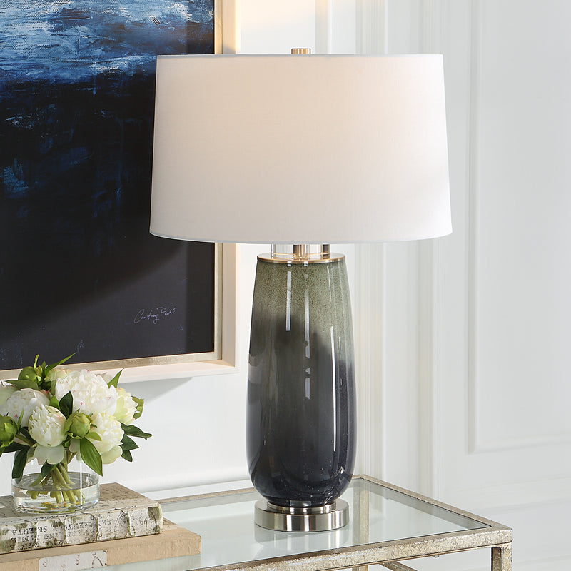Lighting Campa Gray-Blue Table Lamp 