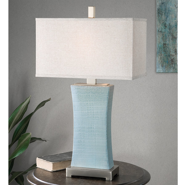 Lighting Cantarana Blue Gray Table Lamp 