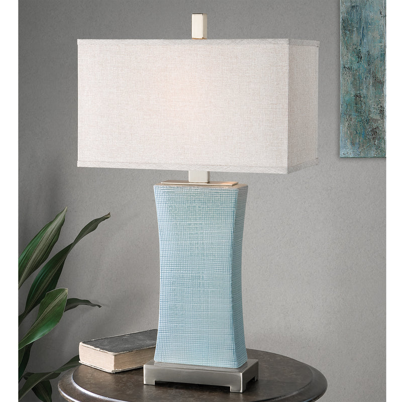 Lighting Cantarana Blue Gray Table Lamp 