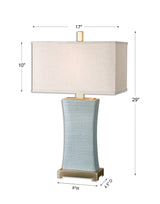 Lighting Cantarana Blue Gray Table Lamp 