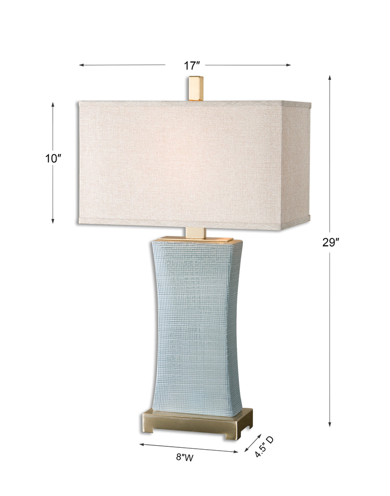 Lighting Cantarana Blue Gray Table Lamp 