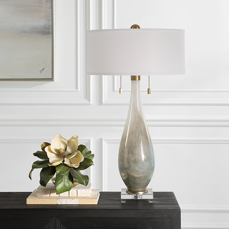 Lighting Cardoni Bronze Glass Table Lamp 