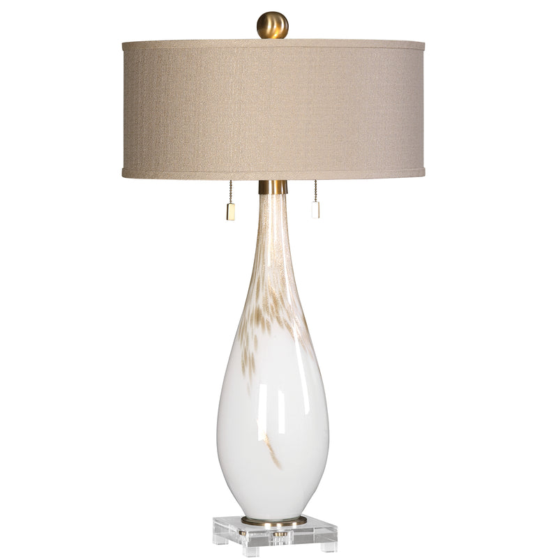 Lighting Cardoni White Glass Table Lamp 