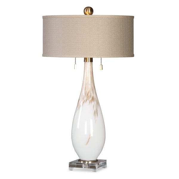 Lighting Cardoni White Glass Table Lamp 