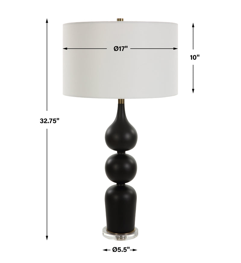 Lighting Caviar Black Table Lamp 