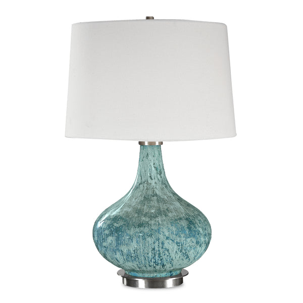 Lighting Celinda Blue Gray Glass Lamp 