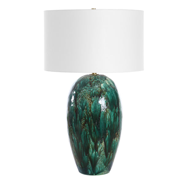 Lighting Ceralene Green Table Lamp 