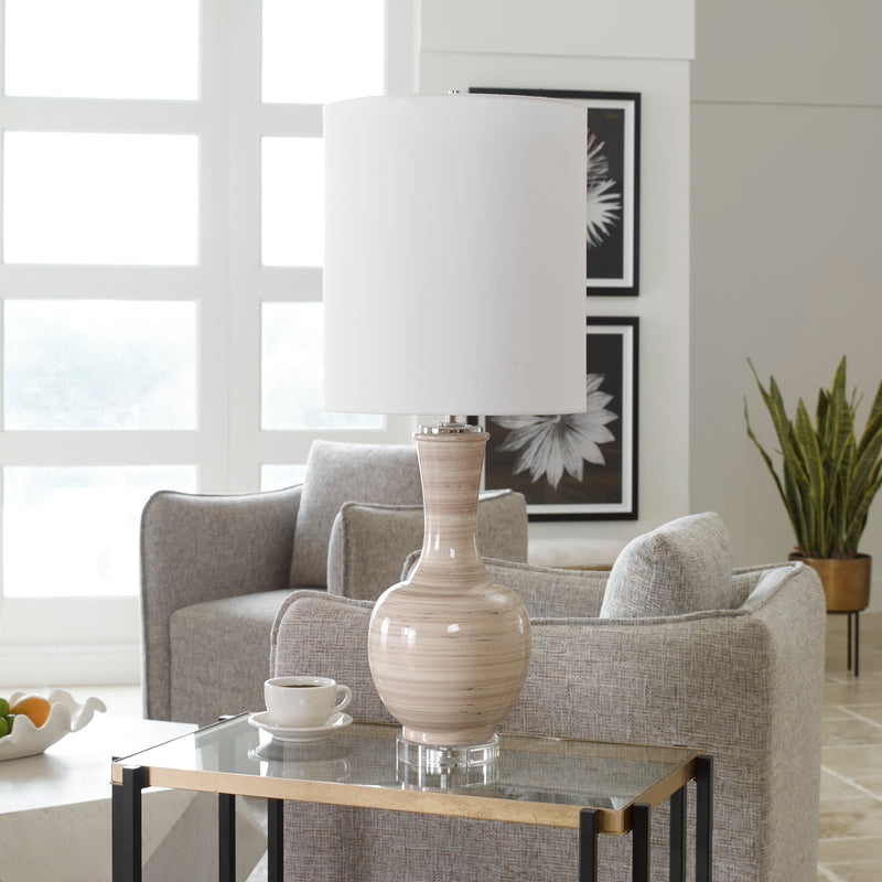 Lighting Chalice Striped Table Lamp 