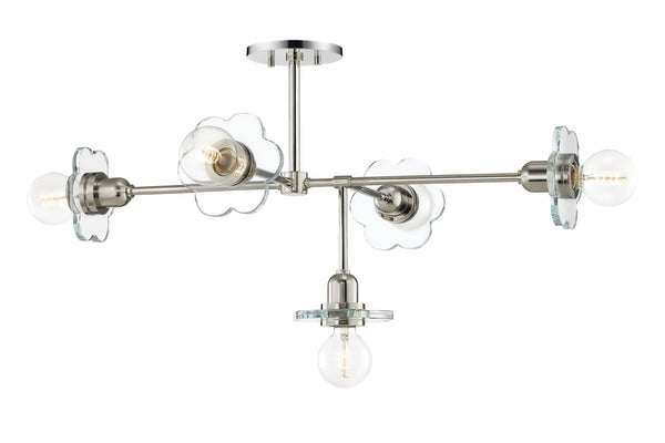 Lighting - Chandelier Alexa 5 Light Chandelier // Polished Nickel 