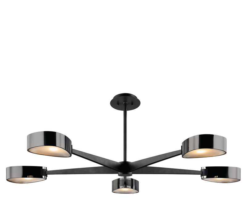 Lighting - Chandelier Allisio 5 Light Chandelier // Carbide Black and Black Chrome 