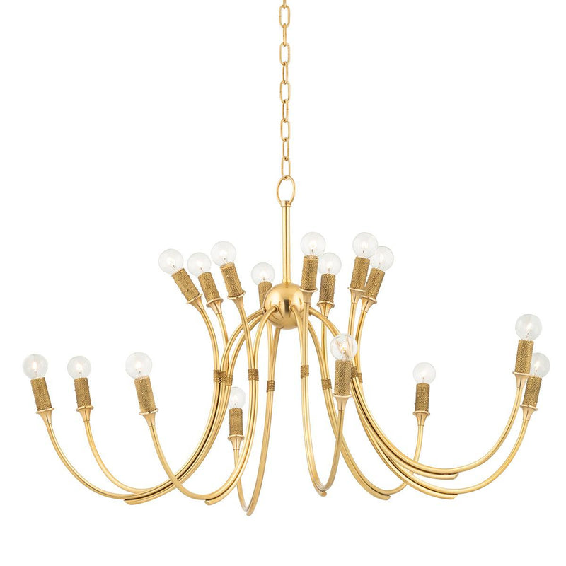 Lighting - Chandelier Amboy 16 Light Chandelier // Aged Brass 