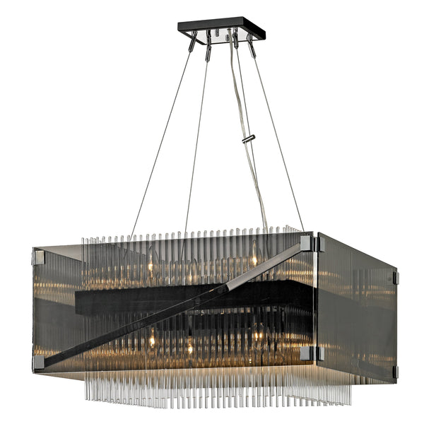 Lighting - Chandelier Apollo 8 Light Chandelier // Dark Bronze Polished Chrome // Large 