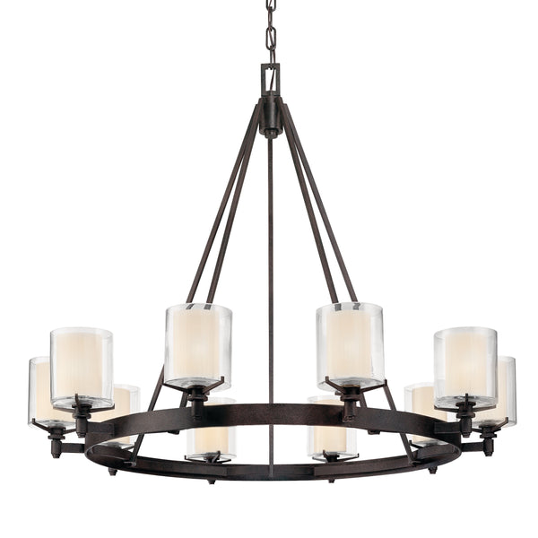 Lighting - Chandelier Arcadia 10 Light Chandelier // French Iron 