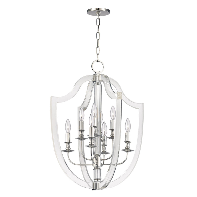 Lighting - Chandelier Arietta 8 Light Pendant // Polished Nickel 