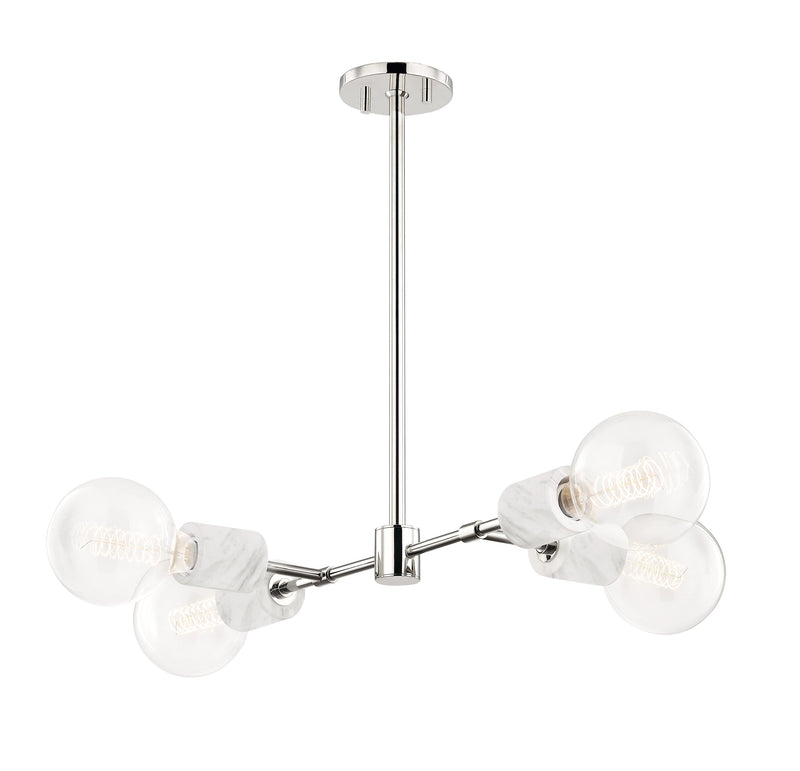 Lighting - Chandelier Asime 4 Light Pendant // Polished Nickel 