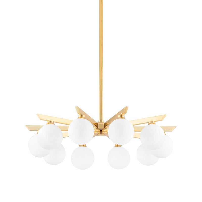 Lighting - Chandelier Astra 10 Light Chandelier // Vintage Brass 