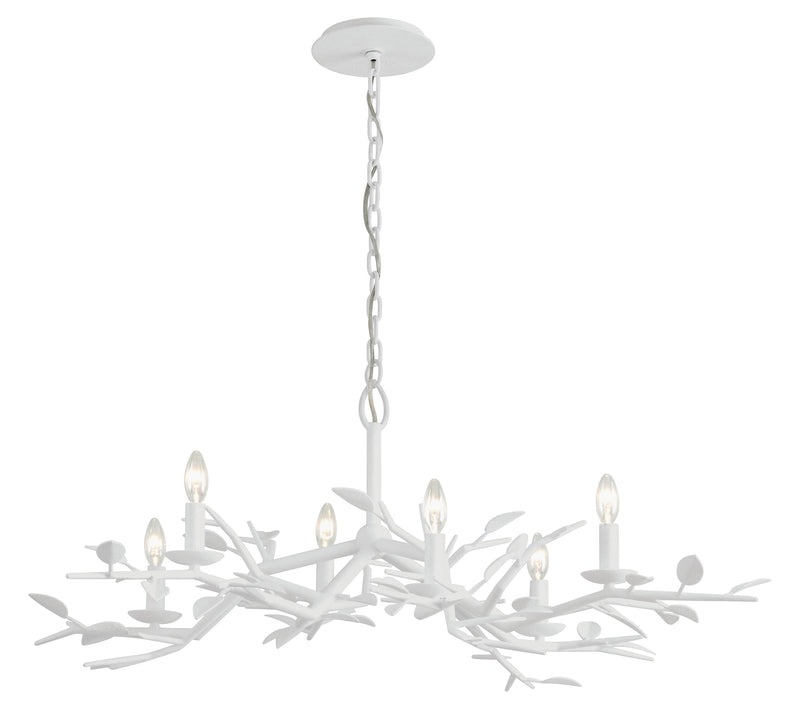 Lighting - Chandelier Aubrey 6 Light Chandelier // Gesso White 