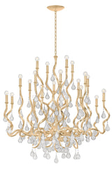 Lighting - Chandelier Aveline 20 Light Chandelier // Gold Leaf 