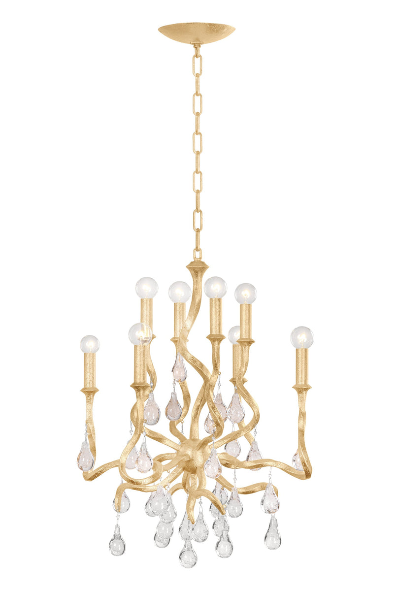 Lighting - Chandelier Aveline 8 Light Chandelier // Gold Leaf 