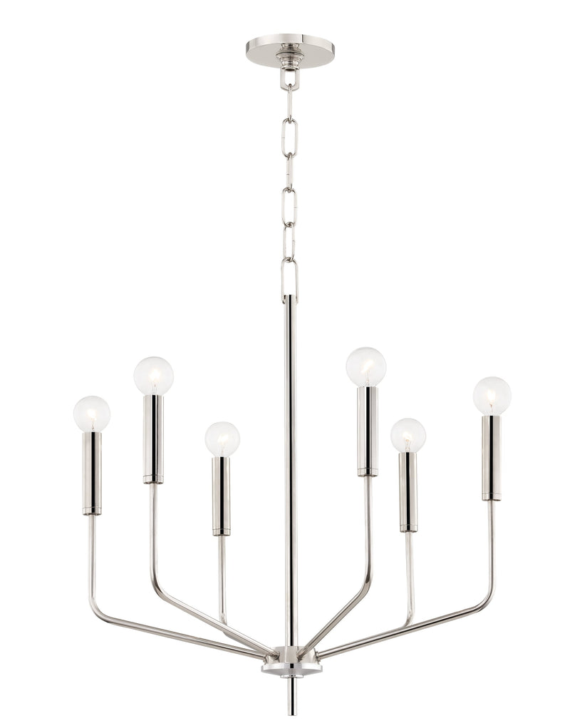 Lighting - Chandelier Bailey 6 Light Chandelier // Polished Nickel 